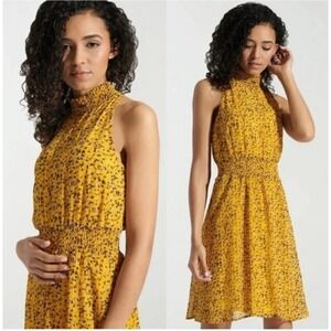 Sam Edelman Halter High Neck Floral Sleeveless Dress Romantic Cottagecore